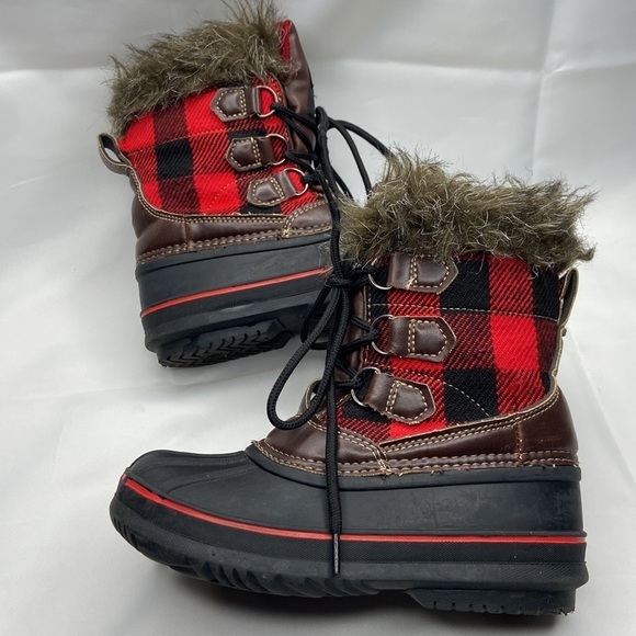 Tamarack Youth Plaid Winter Pac Thinsulate Insulation Boots Size 13 - Picture 9 of 16